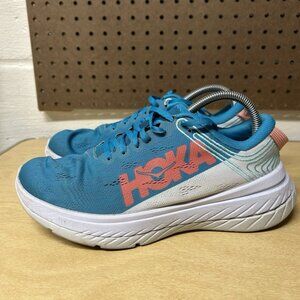 Hoka Carbon X Women’s Shoes Size 9 Running Walking Blue Lace Up